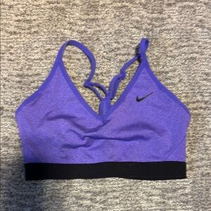 Nike Purple and Black Sports Bra Moisture-Wicking Racerback